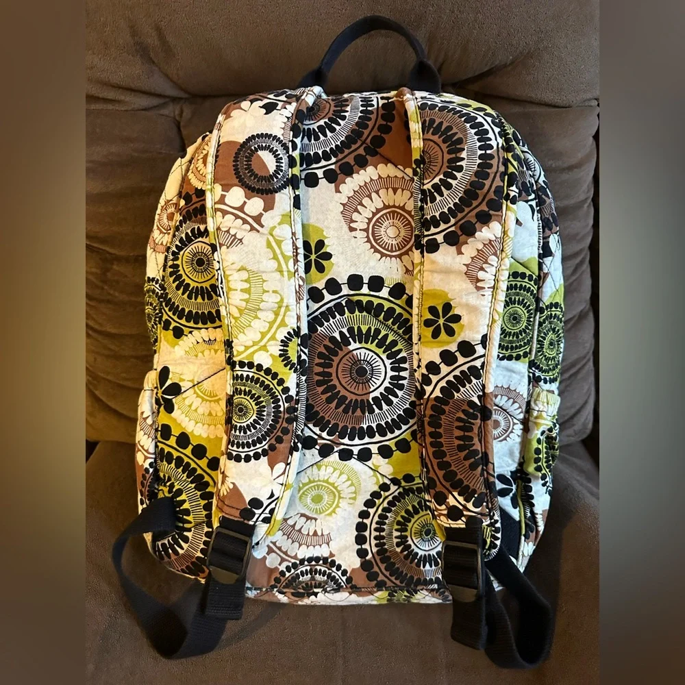 Vera Bradley “Cocoa Moss”Backpack - Green, Brown, Black - Picture 3 of 5